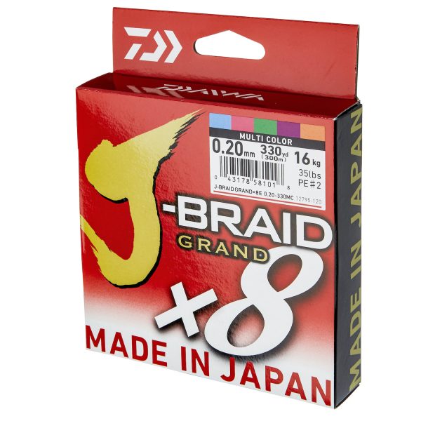 نخ ماهیگیری J براید گرند دایوا مولتی‌کالر J-BRAID GRAND MULTI COLOR